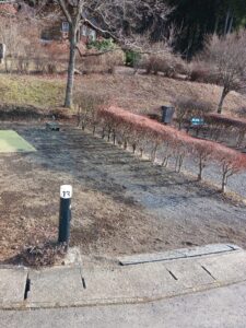 第2キャンプ場オートサイトNo.13の入口修繕について